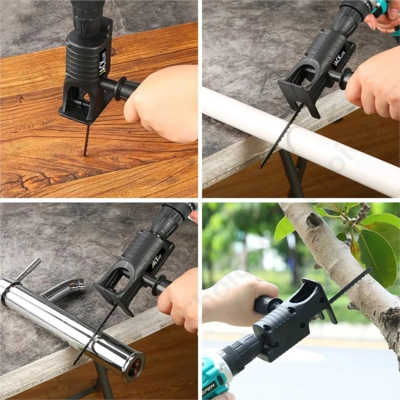 New Portable Electric Saw Head Of Screwdriver Reciprocating Adapter Electric Drill To Electric Saw Household Wood Metal Cut Tool