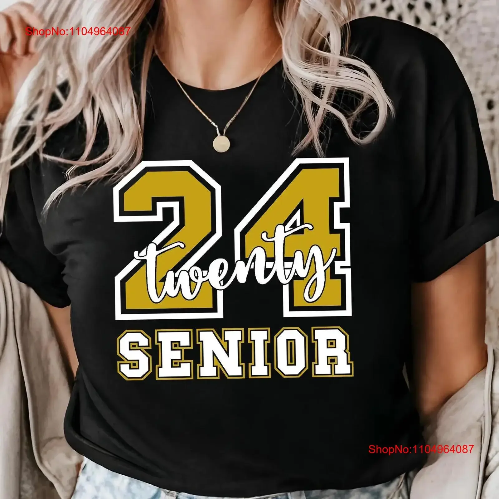 

Senior 2024 T Shirt Graduation Class Of High School College Grad Graduate vintage Washed designer clothes fashion