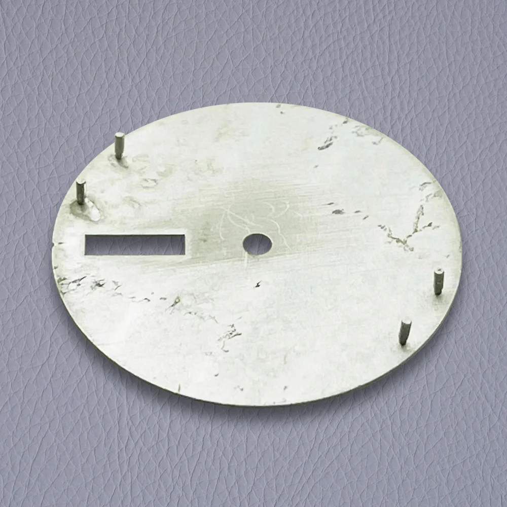 28.5 ミリメートル S ロゴ NH36 漫画犬ダイヤルフィット NH35 ムーブメントグリーン発光ホワイトダイヤル時計修正アクセサリー