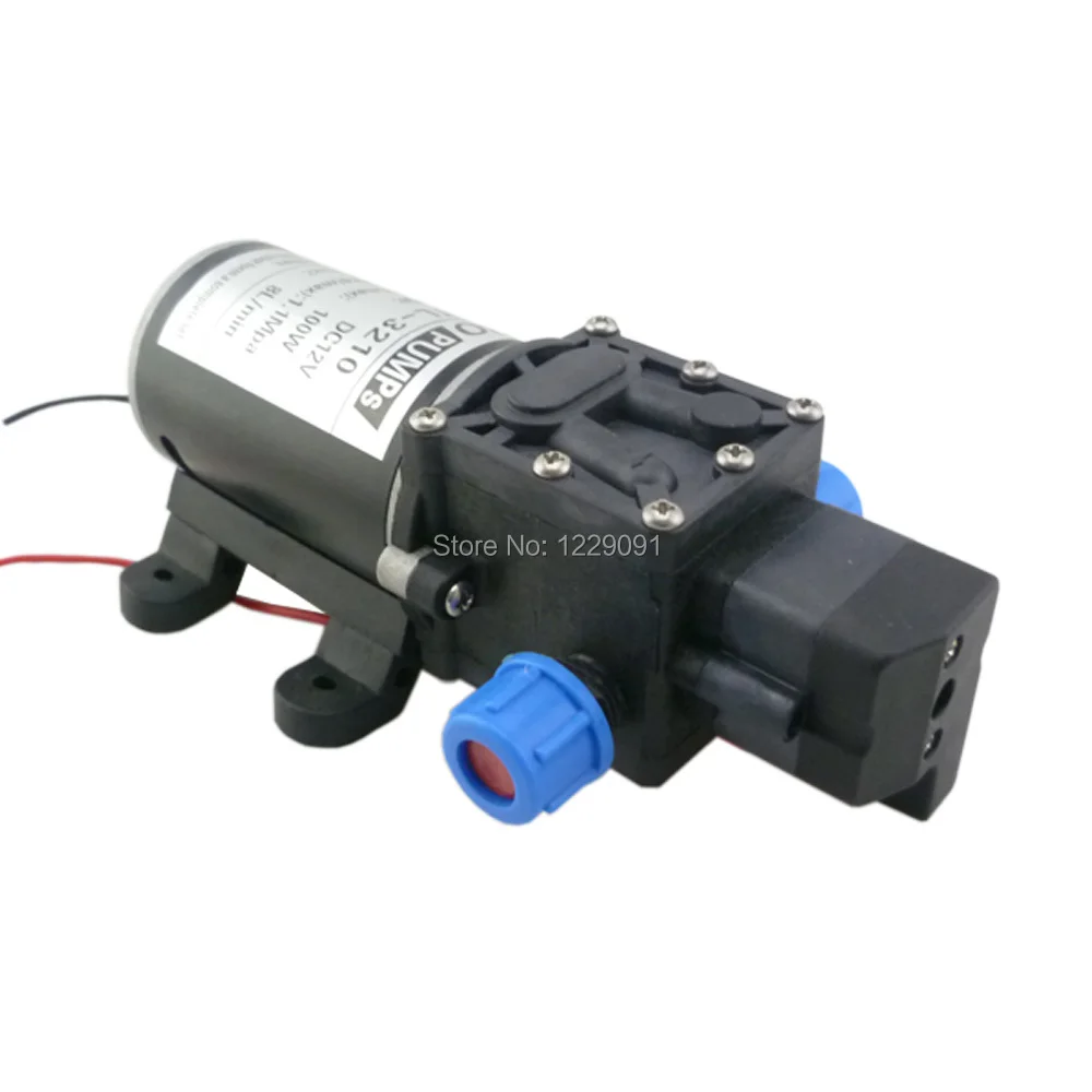 

100W 8LPM Automatic pressure switch high pressure diaphragm self priming mini electric Water Pump 12v 24v dc