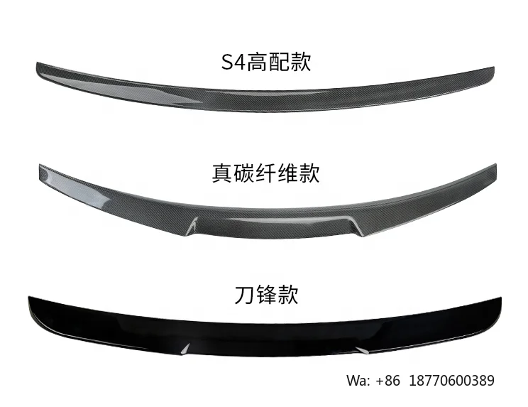 Car Spoiler Carbon Fiber Wing for Audi A3 S3 A4 S4 A5 S5 A6 S6 A7 S7 2009 2010 2011 2012 2013 2014 2015 2016 2017 2018 2019-2024