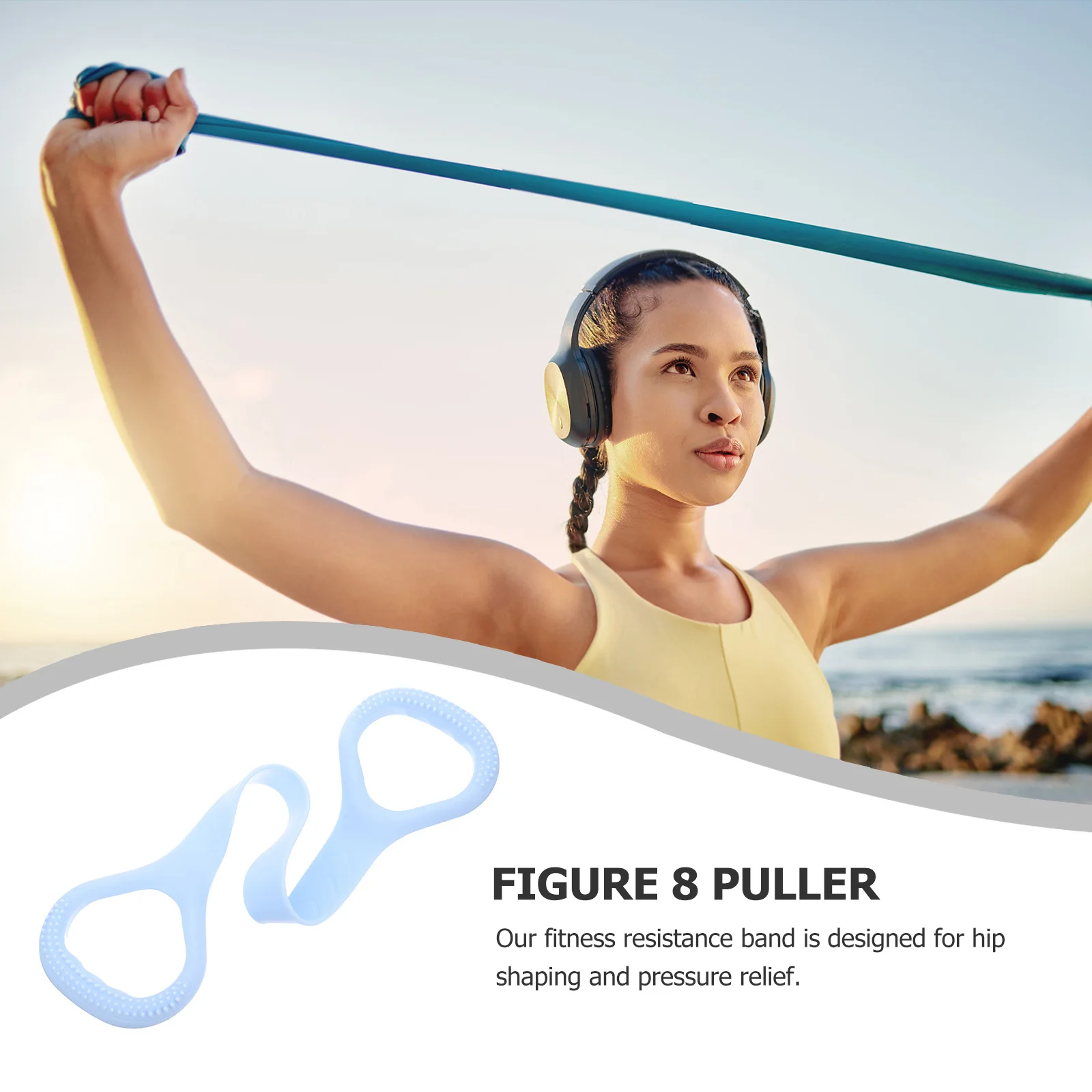 

Fitness Workout Resistance Bands Elastic Stretch Bands for Muscle Training Home Gym Back Arms Legs Hip Shaping Durable and Safe