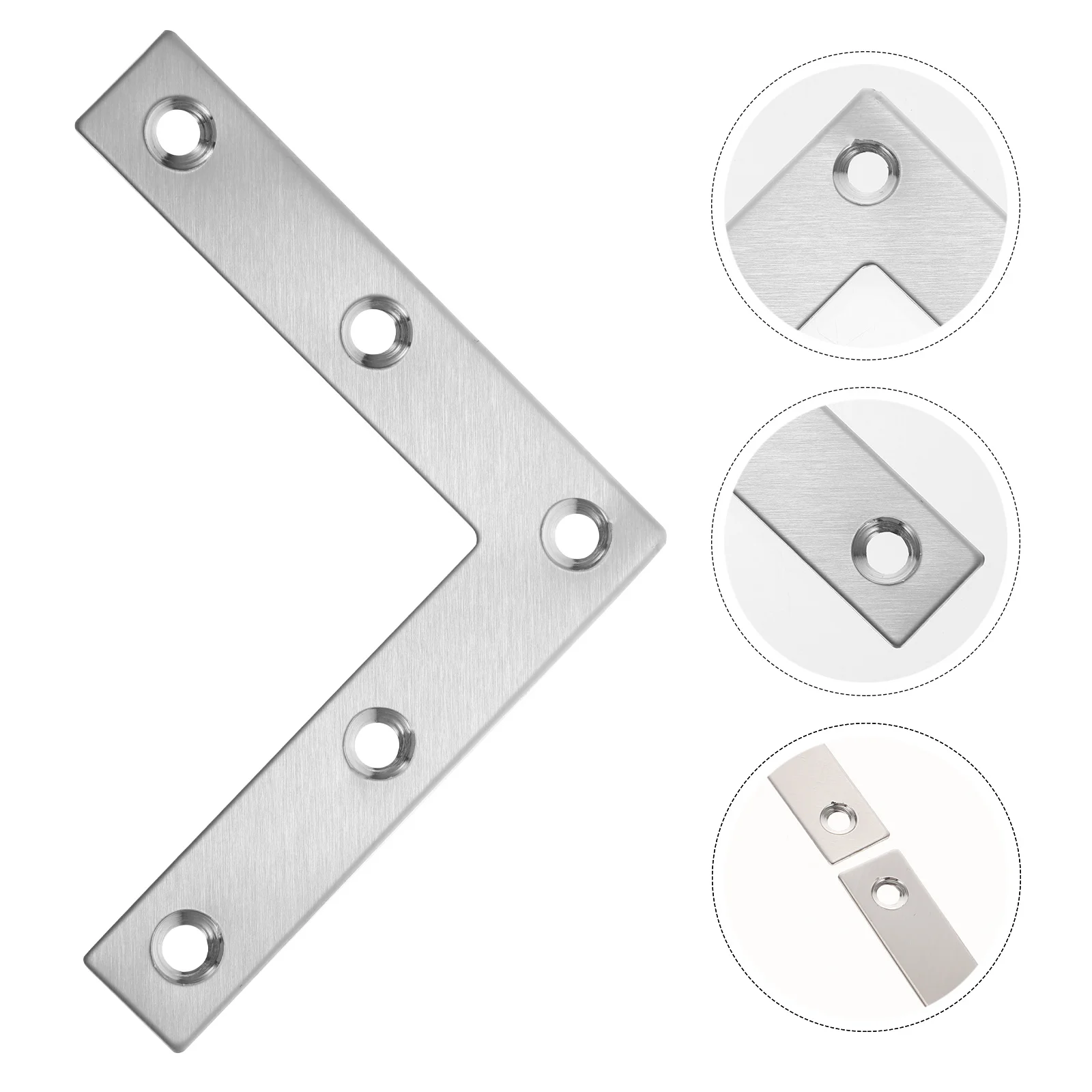 

20pcs L-Shaped Angle Bracket Furniture Fasteners Heavy Duty Right Angle Braces For Corner Joints Reinforcement Rustproof Iron