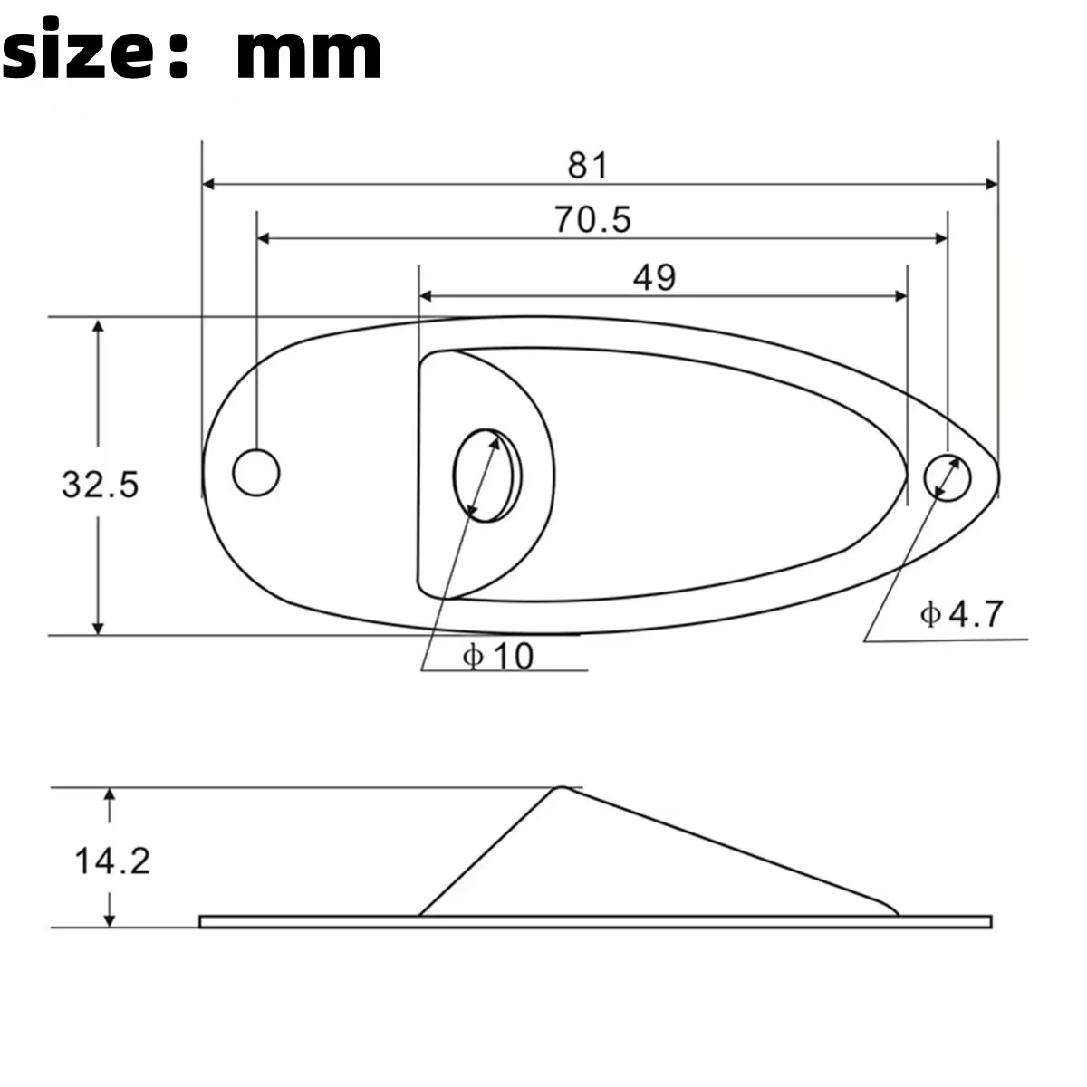 Miwayer Boat Jack Socket for Electric Guitar, Fender Style Output Connect Port, 1 Piece Repair Replacement Accessory