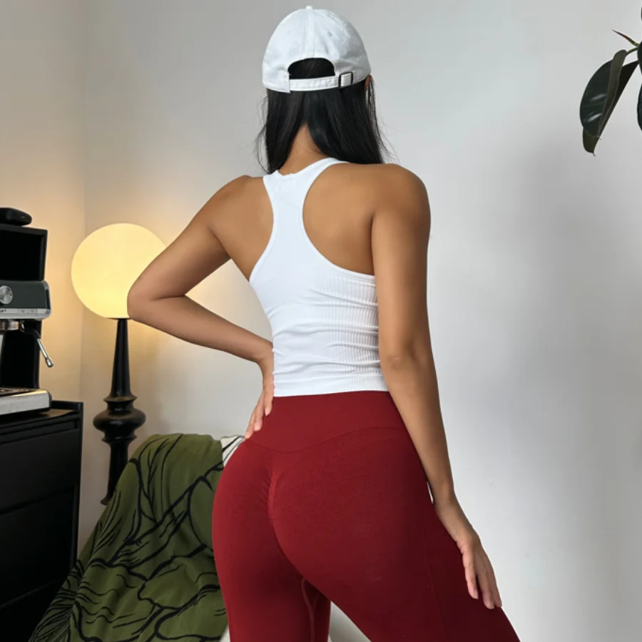 Sports short vest sleeveless, breathable, sweat-absorbent, wearing running and fitness training yoga clothes. image 6