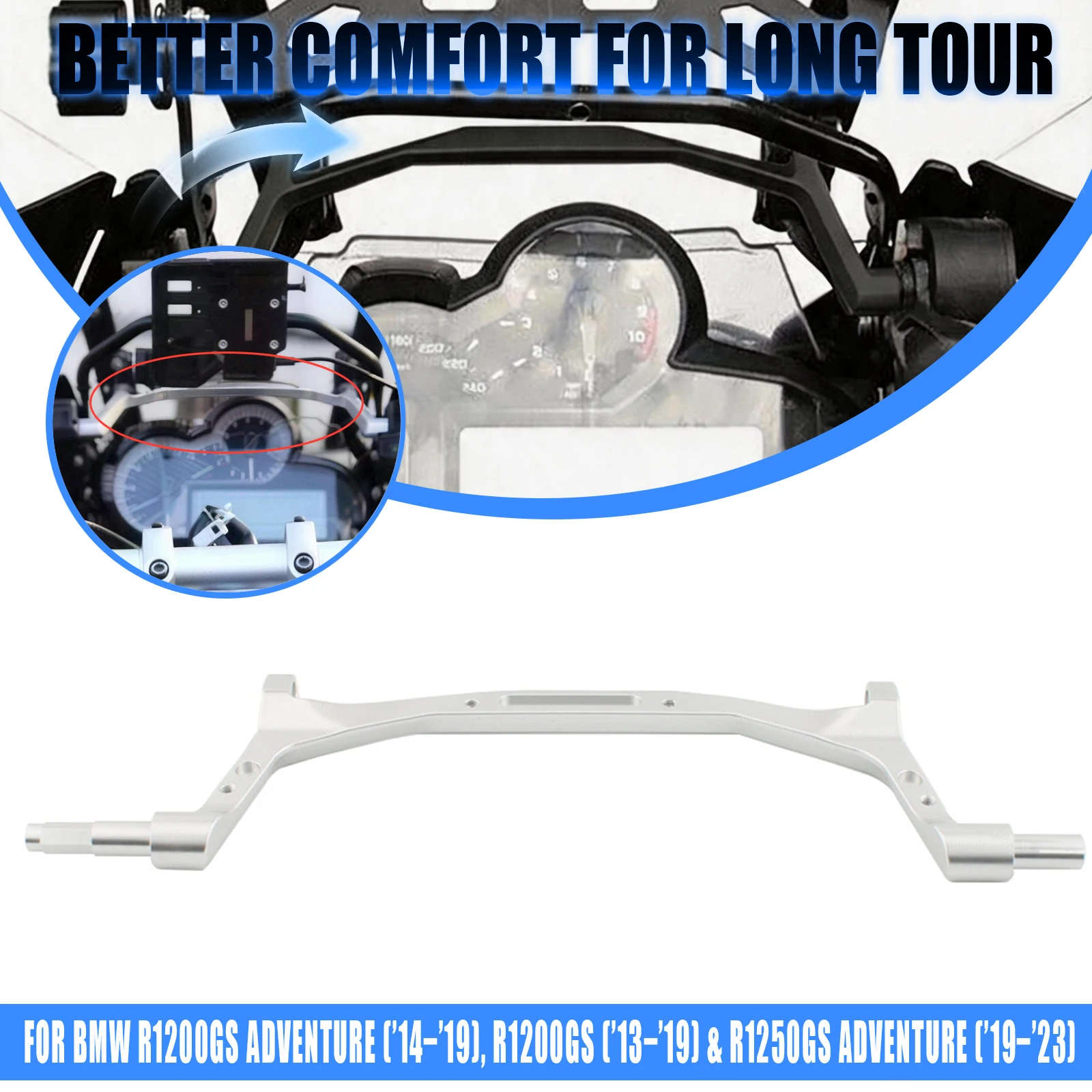 Motorcycle Windshield Bracket Holder Mount For R1200GS Adventure R1250GS Adventure R1250 R1200 GS 2013 2014 2015 2016-2025