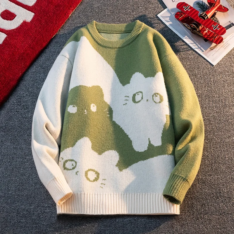 

Подростковый мужской утепленный свитер с круглым вырезом, теплый трикотаж, осенне-зимний повседневный базовый джемпер для мальчиков, мужской утолщенный пуловер