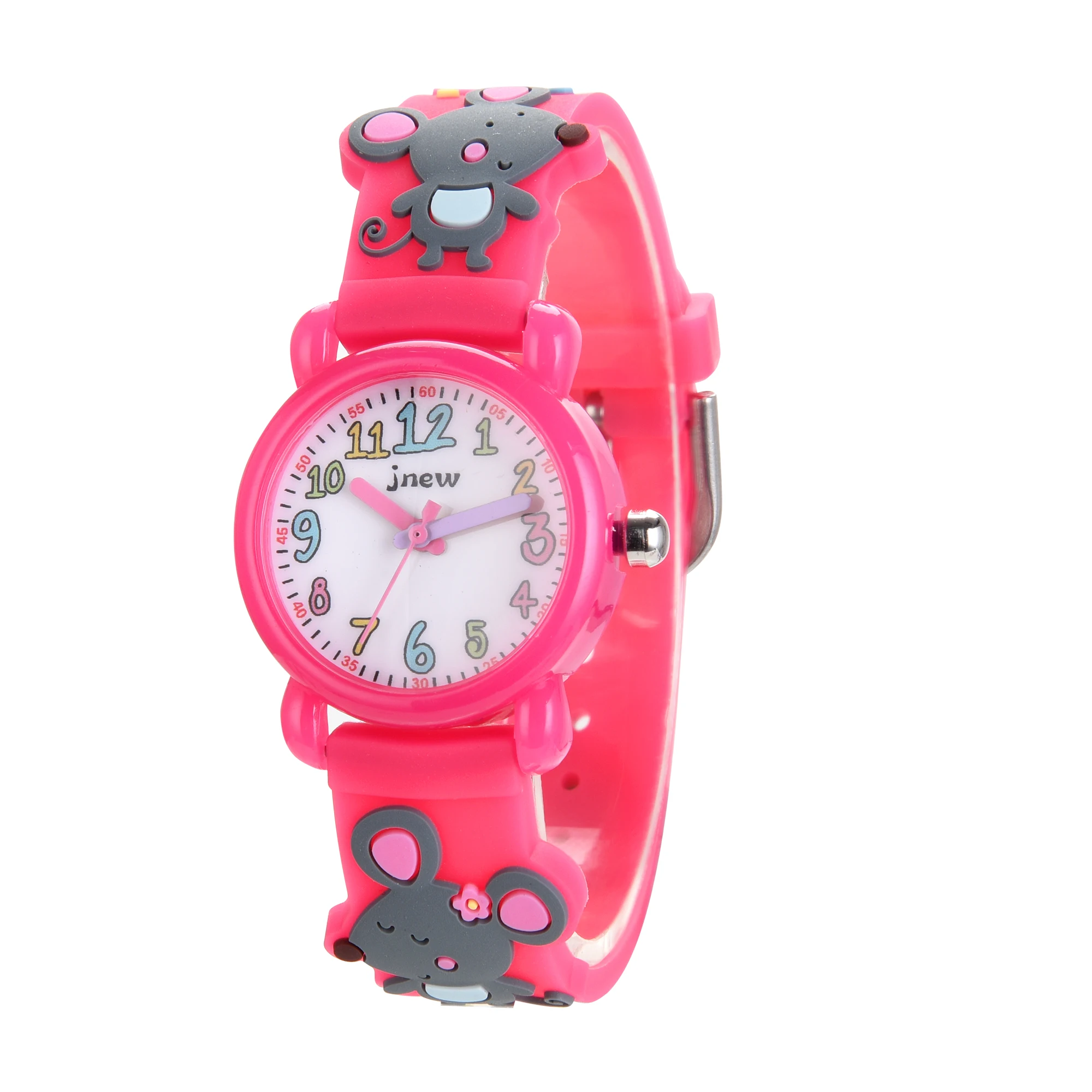 Colorful Digital Dial Acrylic Mirror Cartoon Waterproof Children's Watch Casual Sports Boy and Girl Clock Relojes