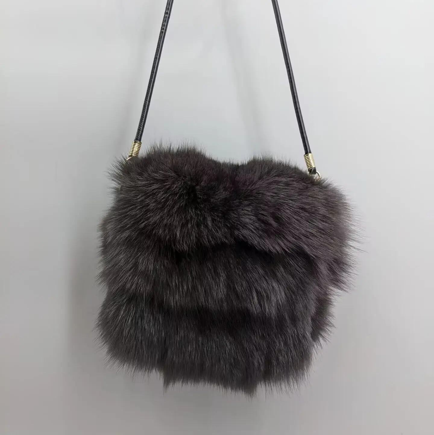 women-dark-gray-real-fox-fur-mini-phone-bag-thin-chain-crossbody-fluffy-fur-small-shoulder-purse-24a1181