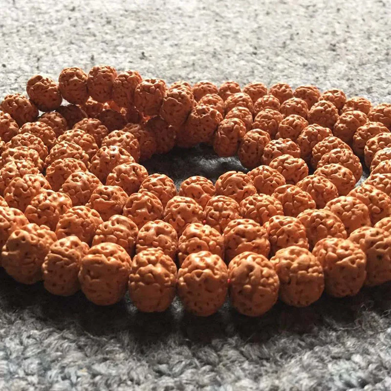 Small jingang bodhi108Deep Cleaning Five Faces Yellow Skin Stuffy Pier Pumpkin Pile Double Dragon Texture Rudraksha Bracelet