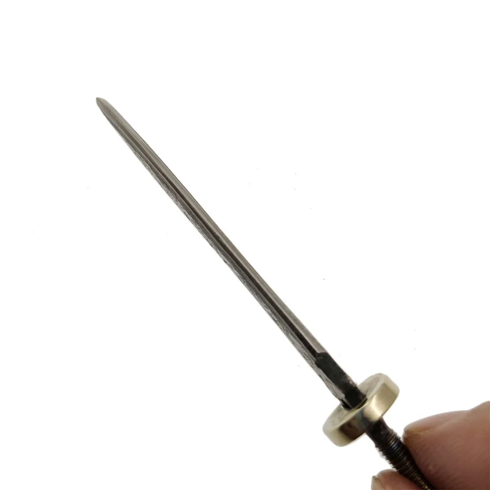 Swayboo Damascus Steel Tea Knife Semi-finished DIY Knife Needle Straight With Brass Fittings