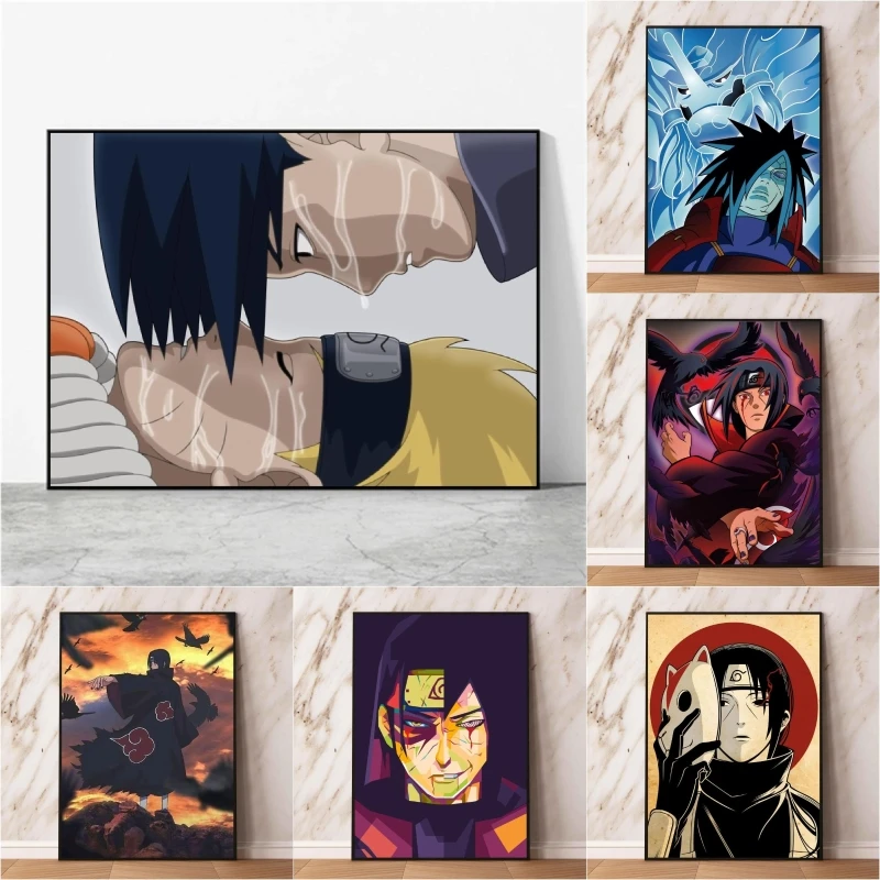 Anime Character Pictures Naruto Uchiha Madara Christmas Gifts Wall Art Modern Home Hanging Classic Living Room Aesthetic Poster