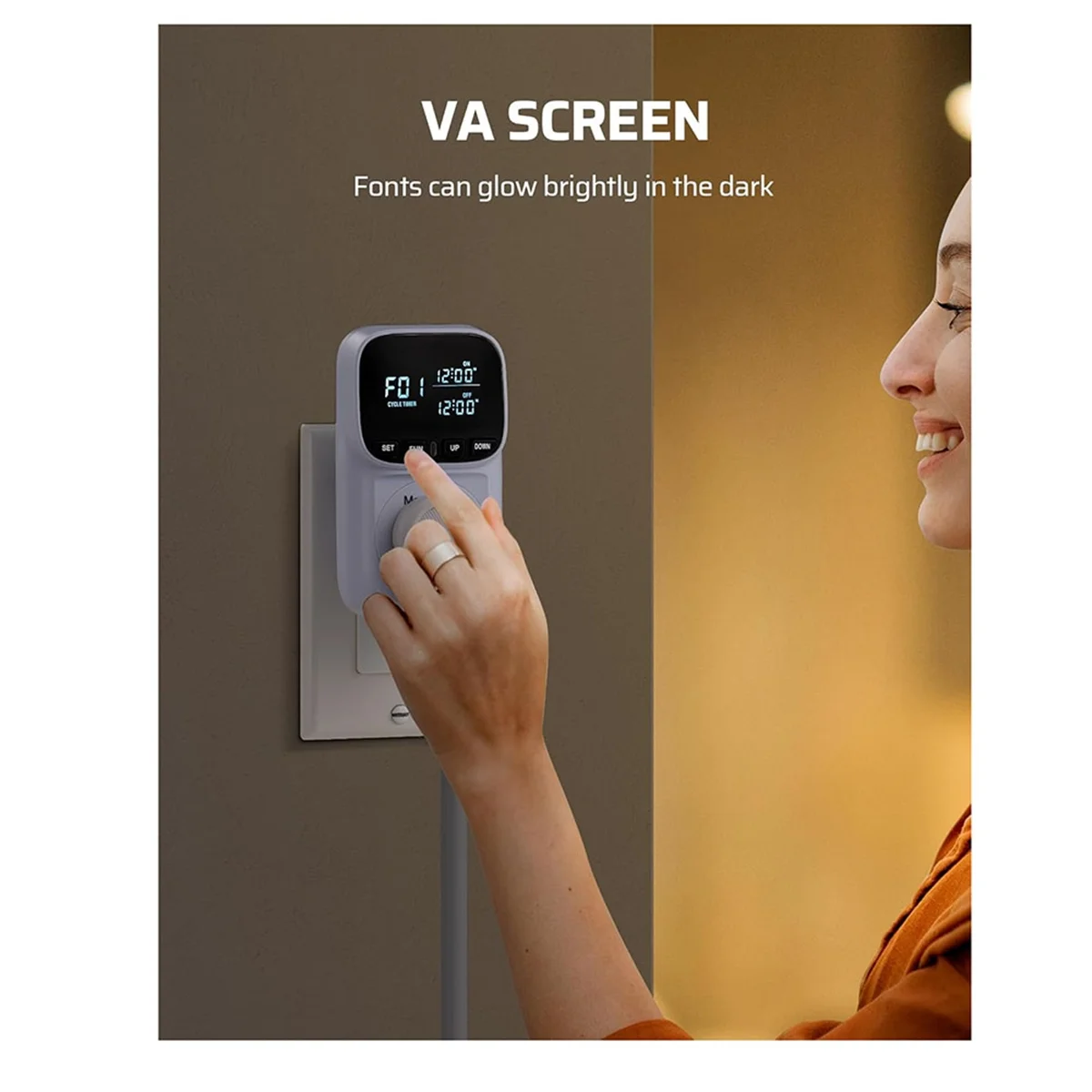 Controlador de Temperatura Digital para Incubadora, Termostato Tomada, Tempo e Contagem Regressiva, Plug EUA,-40 Graus-210 Graus, 15A, 1800W