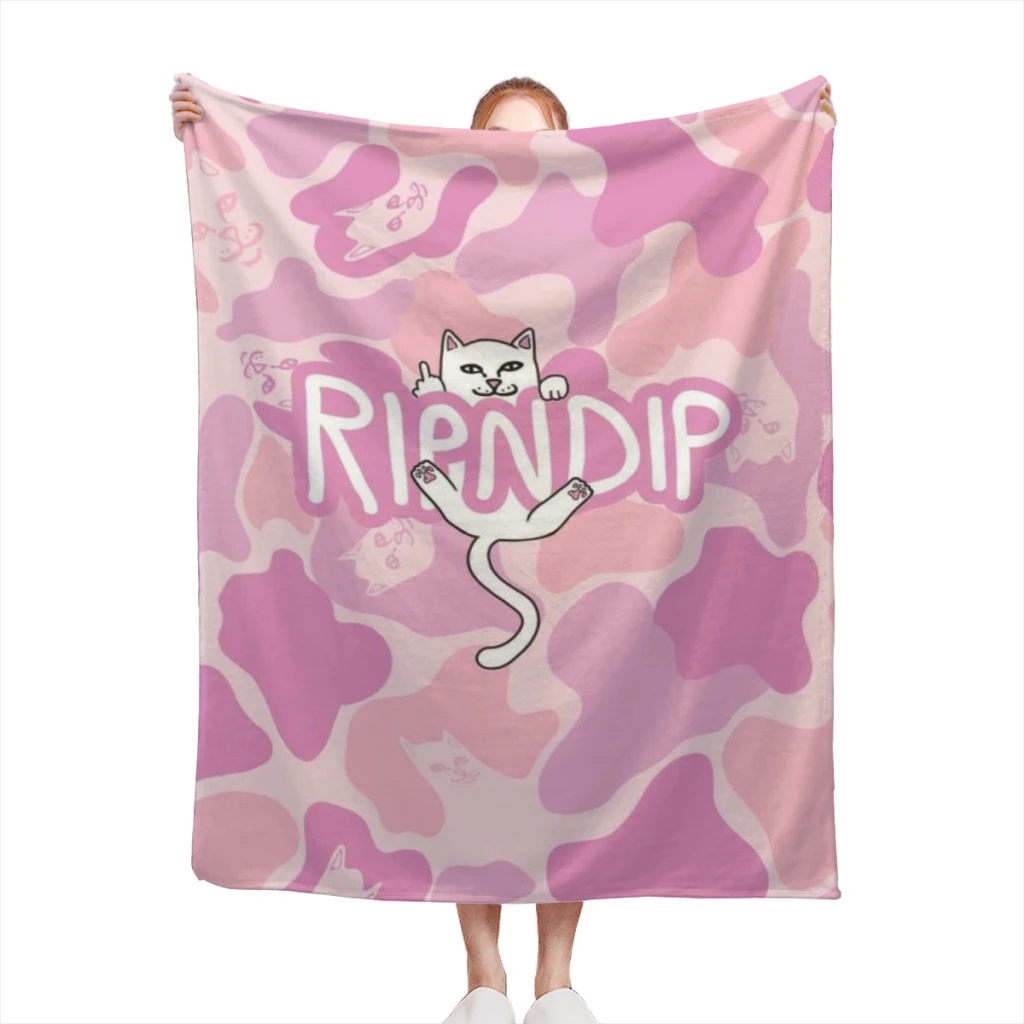 

Одеяло RRIPNDIP с фланцем, текстильный декоративный портативный супер мягкий плед, плюшевое тонкое покрывало для дома и офиса