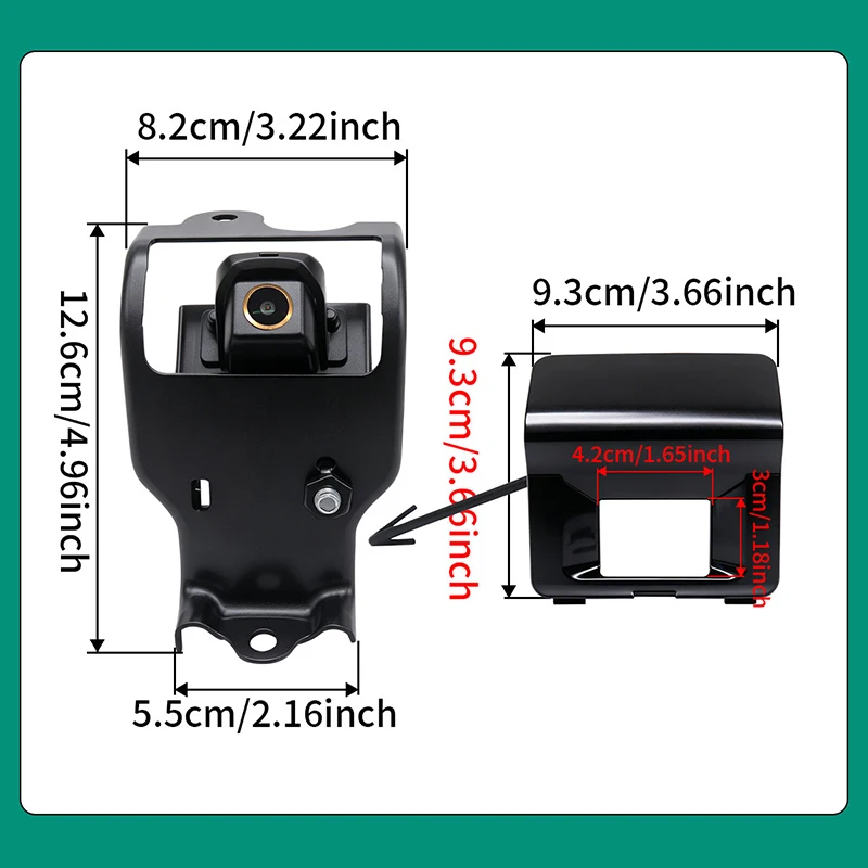 AHD 1080P Vehicle Rear View Camera for Toyota Land Cruiser Prado LC150 TX Middle East Edition Car Spare Tire Center Hole Camera