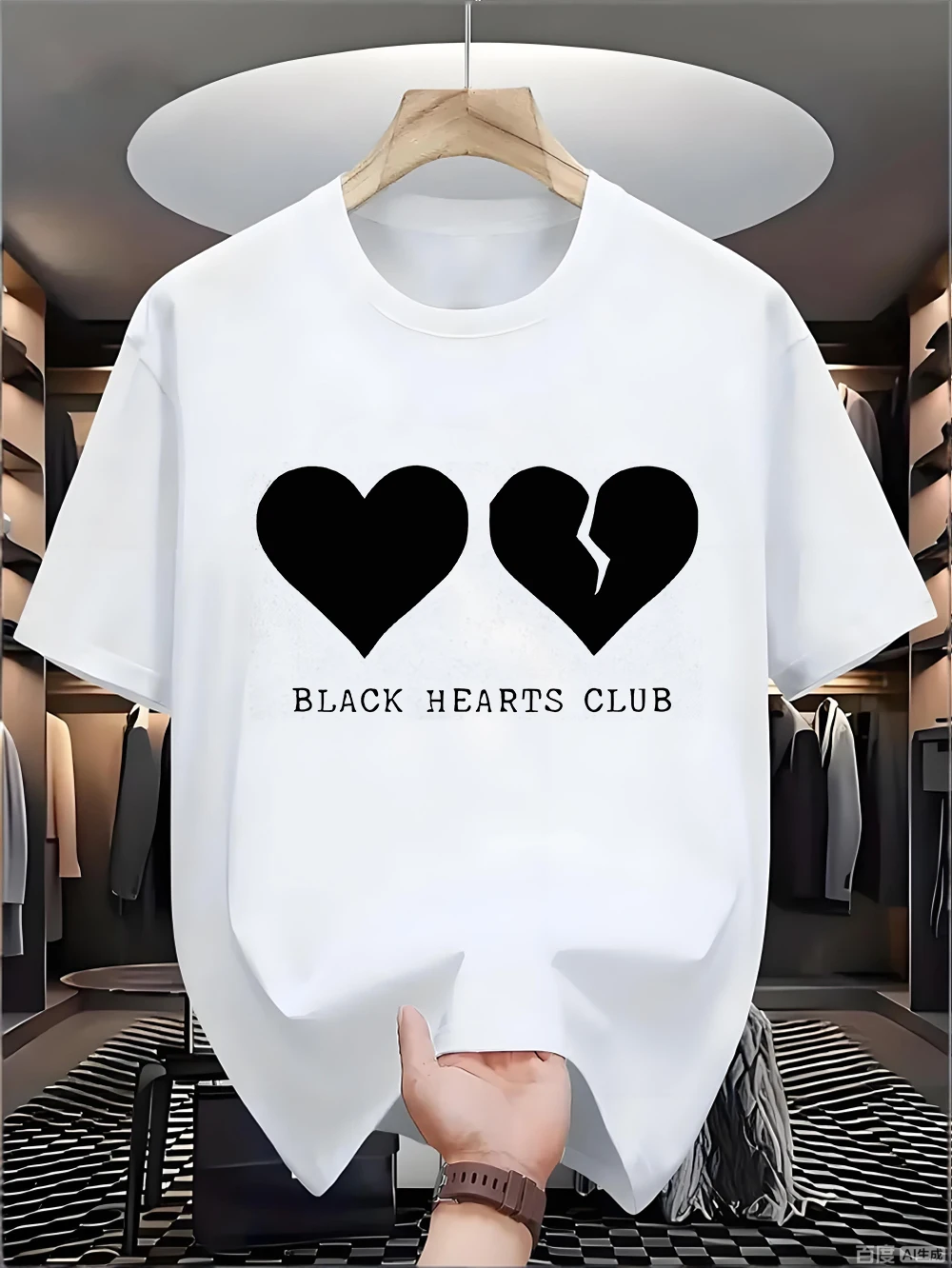 230 grams of pure long-staple cotton men's and women's matching short-sleeved loose-sleeved relaxed-style round-neck T-shirt