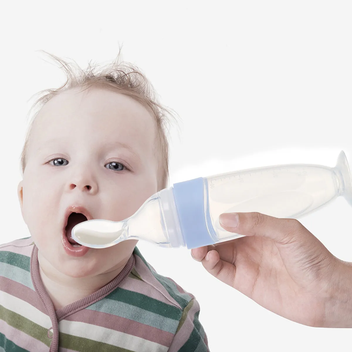 

1Pcs Food Grade Silicone Rice Paste Bottle Baby Cereal Feeder Flexible Squeeze Feeder for Rice Cereal Vegetable Puree Fruit