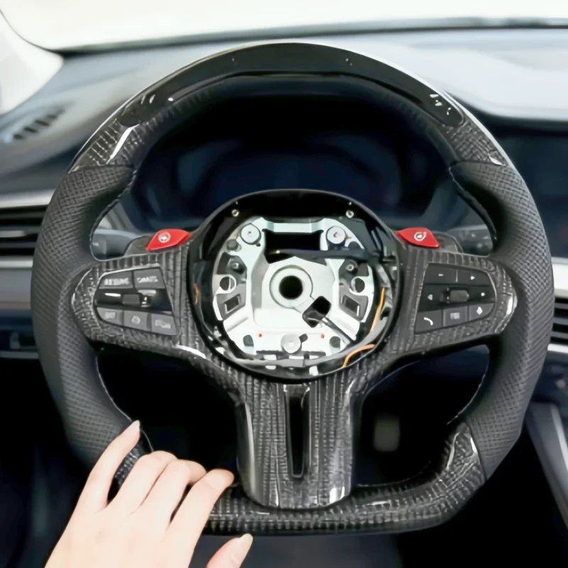 Car Steering Wheel Suede Carbon Fiber Leather For BMW 6 Series G20 G30 3 Series 320i 325i 330i M340i G21 G26 G42 G29 Accessories