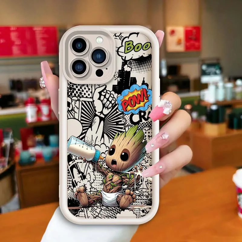 غروت الرجل العنكبوت شعبية كول لابل آيفون 16 15 14 13 12 11 برو ماكس زائد العين سلم لينة غطاء سيليكون بولي يوريثان جراب هاتف #5