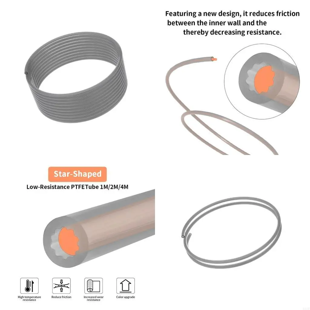 

896F 4mm PTFE Tube Direct Drive Extruder 3D Printer High Temperature Resistance