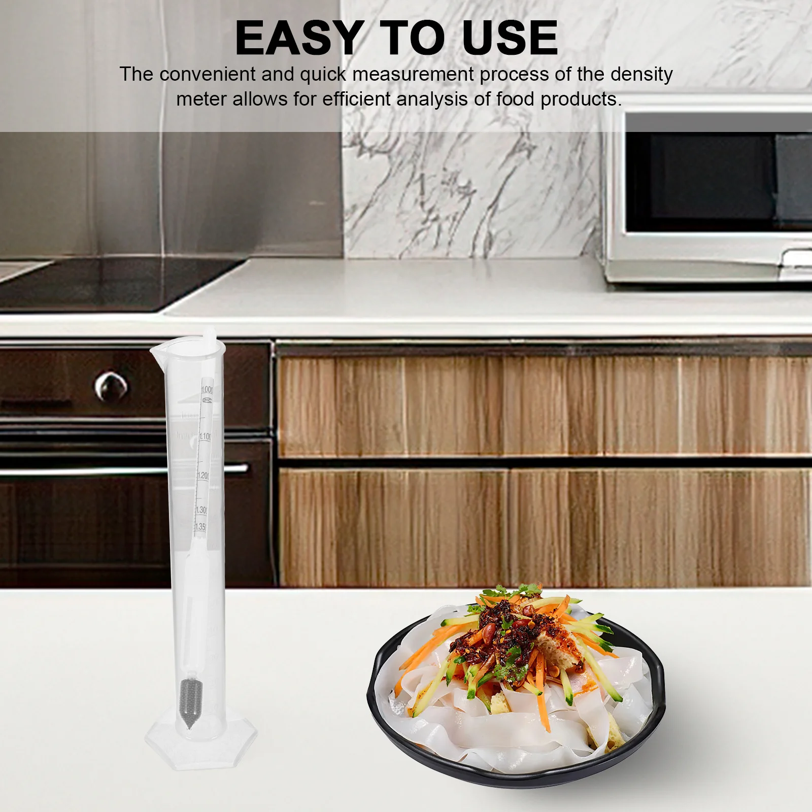 1Set Dough Density Meter and Graduated Cylinder for Kitchen Accurate Food Composition Measurement Hydrometer Alcohol Tester