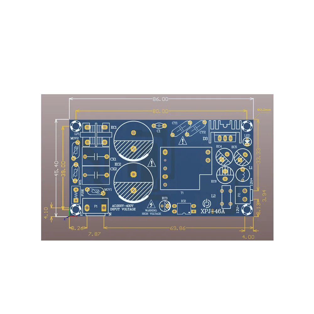 AC-DC Switching Power Supply Board DC 12V 3A/24V 1.5A AC200-420V to DC 12V/24V Power Supply Module 50/60Hz