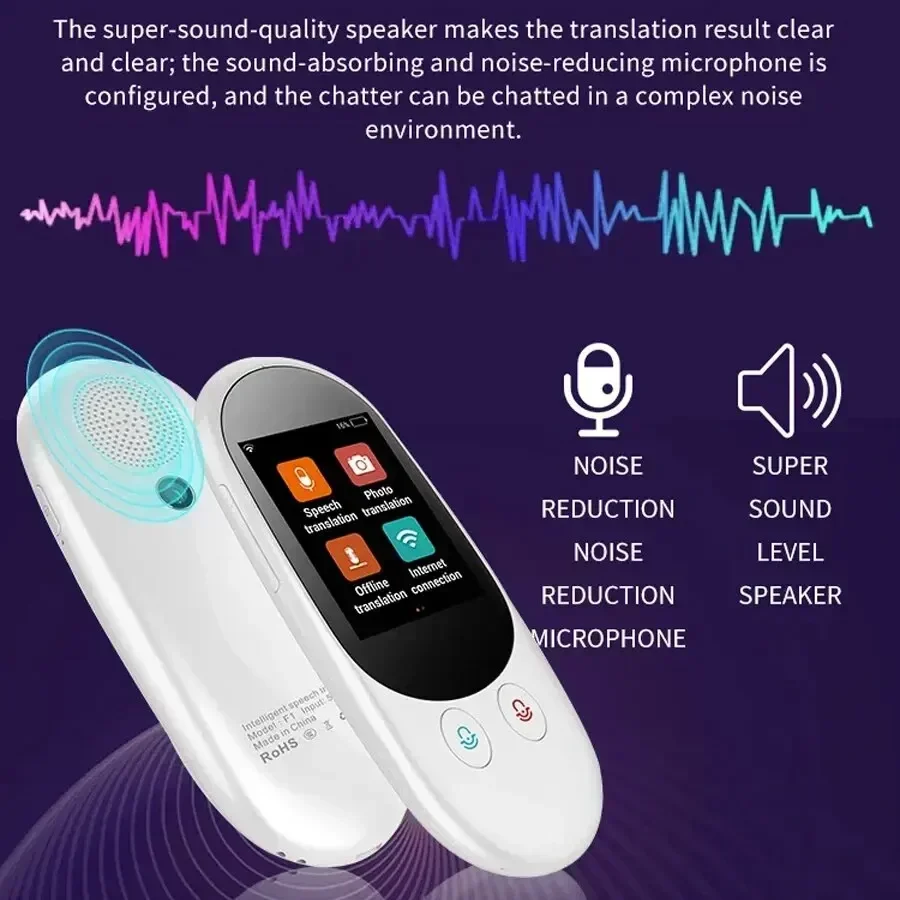 Умный переносной переводчик F1, 1 Гб + 4 Гб, поддержка 126 языков