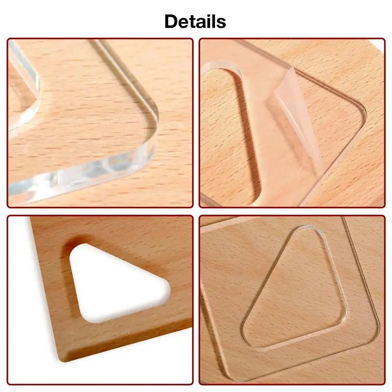 Clear Cutting Board Router Template Acrylic Non-stick Curvy Angled Tracing Router Template Tracing Stencils Kitchen Guide Tools