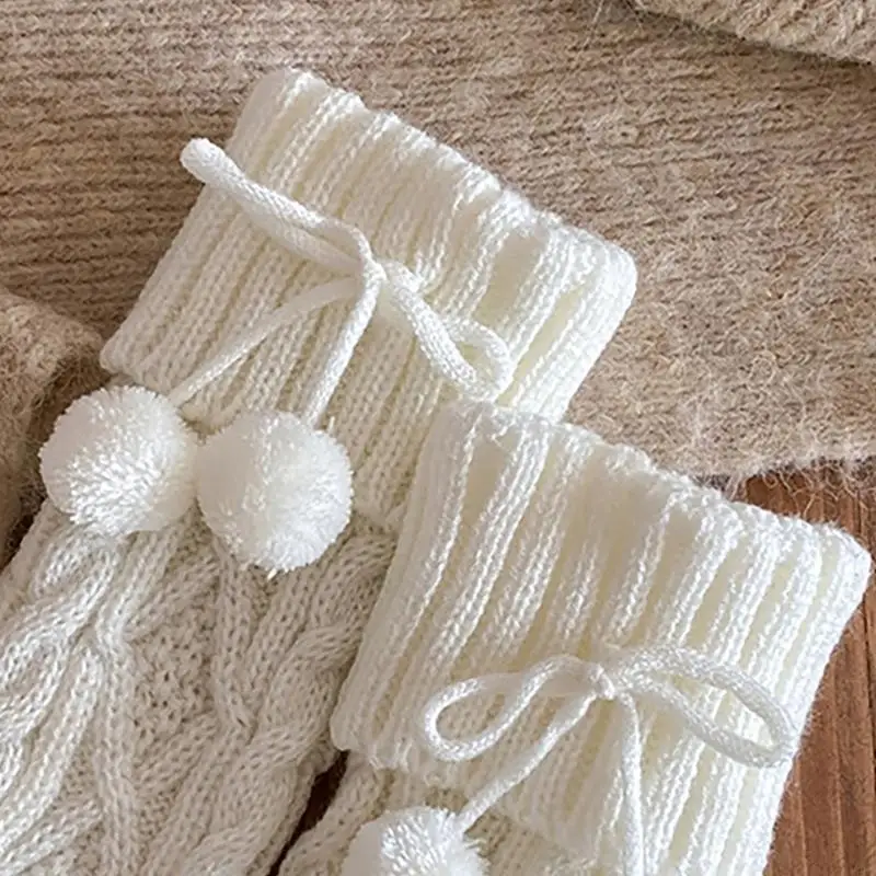 Girls Leg Warmers Soft & Breathable Knitted Leg Cover Socks Sleeve for Teens Color Fashionable Winter Accessory