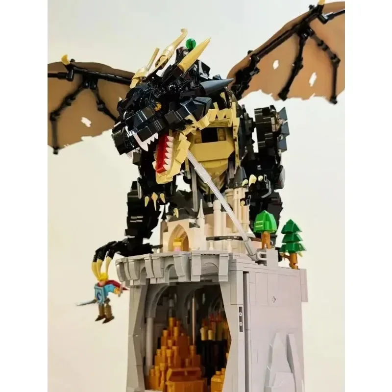 Décennie s de construction MOC créatifs, Dragon noir, Dieu, histoire secrète, modèle de maison, assemblage de jouets, collection de passe-temps, cadeau de vacances, New2024, 21348