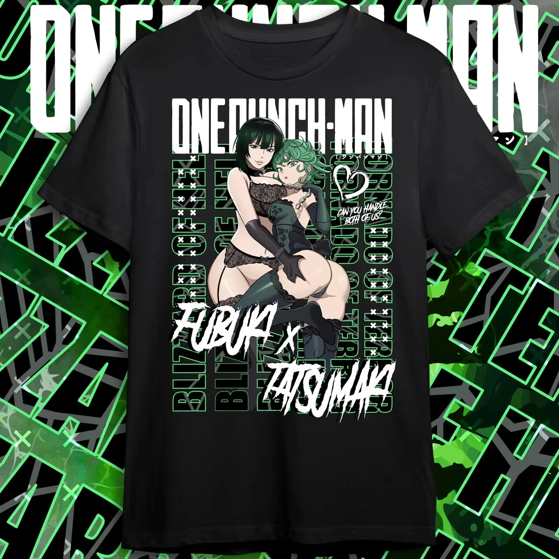 Seductive Fubuki and Tatsumaki Unisex Anime T-Shirt 100%Cotton Manga Tee Anime Girls Cute Style Comic-Con Surrounding Funny T-Sh