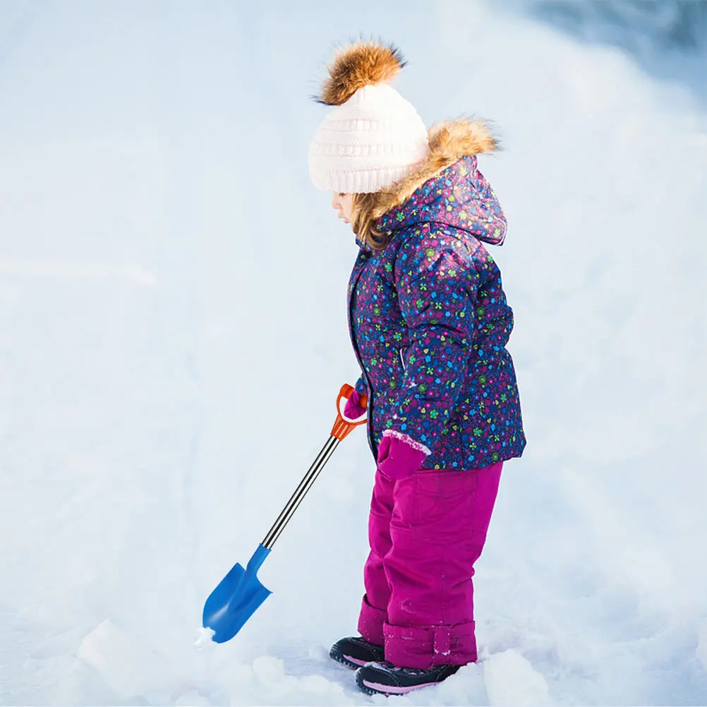 3 Stück Kinder-Schneeschaufel, Premium-Kunststoff-Winter-Schneefel, zufällige Farben, leicht zu greifende Sandschaufel für Spaß im Freien