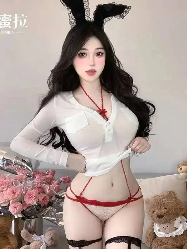 Pure Desire เซ็กซี่กางเกงผู้หญิงต่ําเอวครึ่งสะโพกกางเกง Hot Halter คอแฟชั่นสามเหลี่ยมด้านในกางเกงขาสั้นกางเกงขาสั้น 0MO3