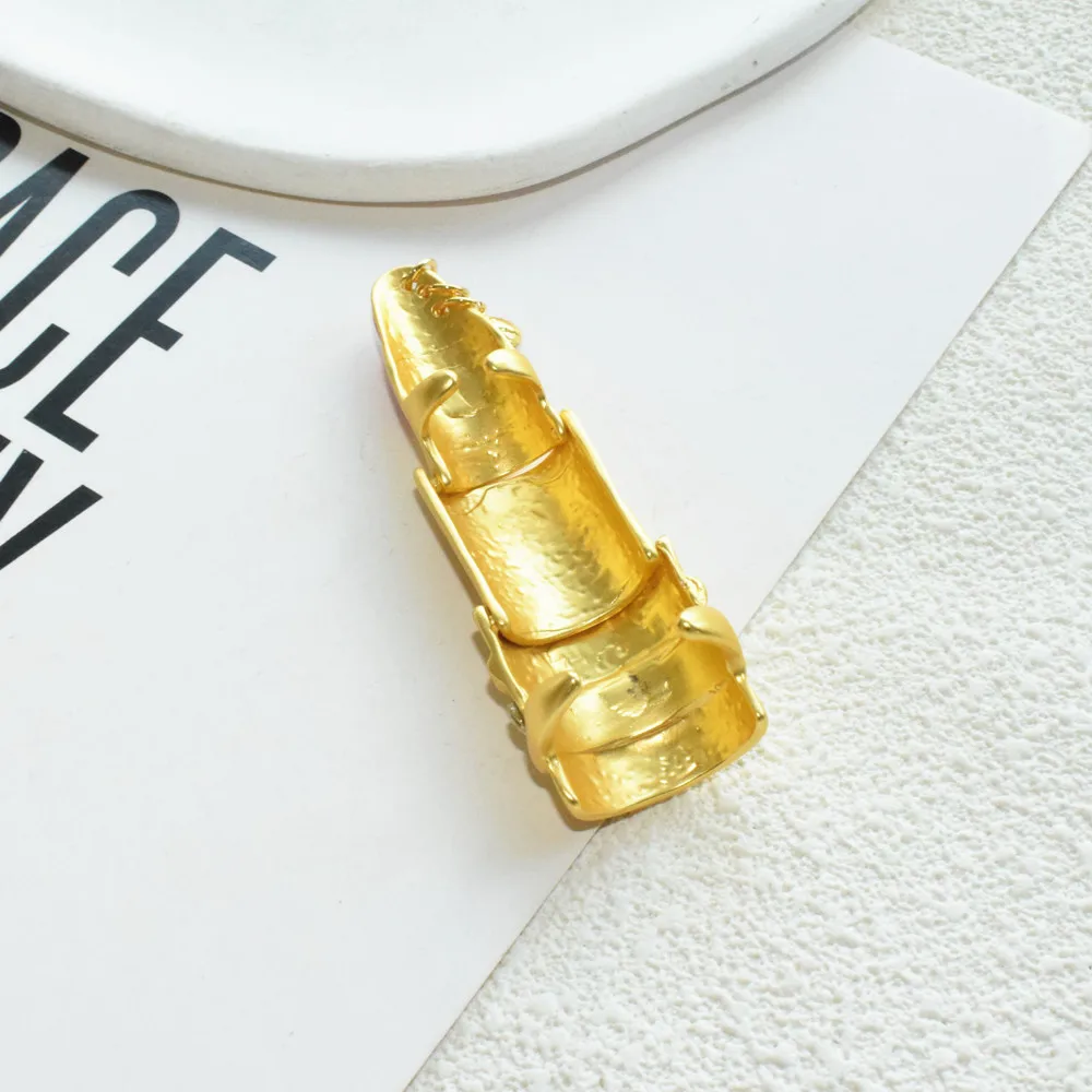 1 Stück Übertriebener Metall-Legierungs-Ring mit Beweglichen Gelenken für Damen Mode-Schmuck Boutique Punk-Ring Accessoires – Detail 7
