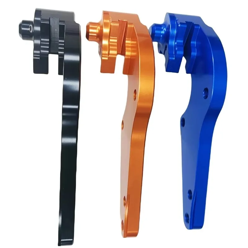 Installed EXC SXF Aluminum 320mm Brake Disc Stand Adapter, compatible with EXC SXF motorcycle parts