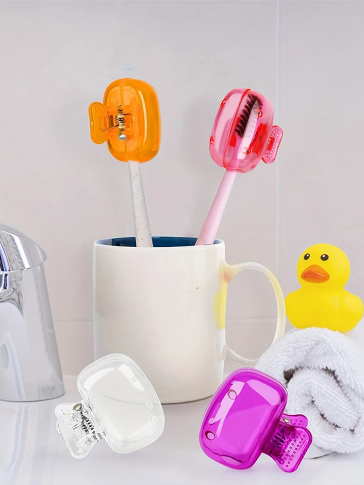 Porte-brosse à dents Portable, 1 pièce, capuchon de protection indispensable pour voyage, mignon, randonnée, Camping, étui pour brosse