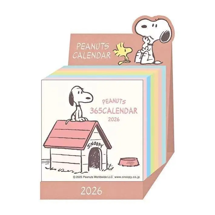 

New Snoopy Calendar 2026 365 Mini Hand-Teared Desk Calendar One Piece A Day Cute Home Furnishings for Students Anime Kawaii Gift