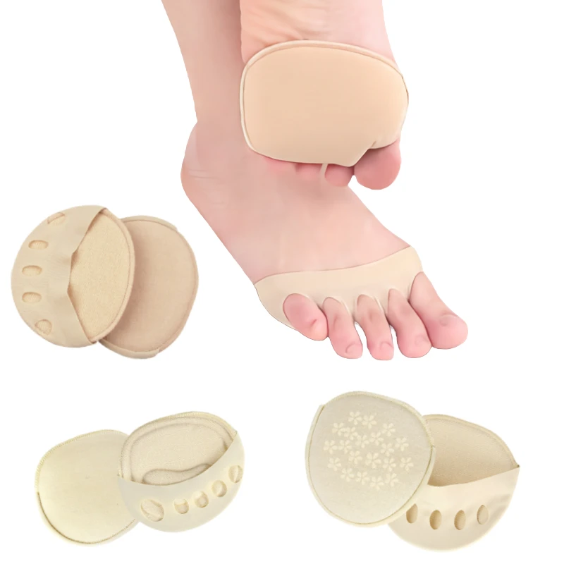 3Pairs Half Yard Pads Five Toes Forefoot Cushion Socks High Heels Insoles Metatarsal Gel Foot Care Protector Bunion Pain Relief