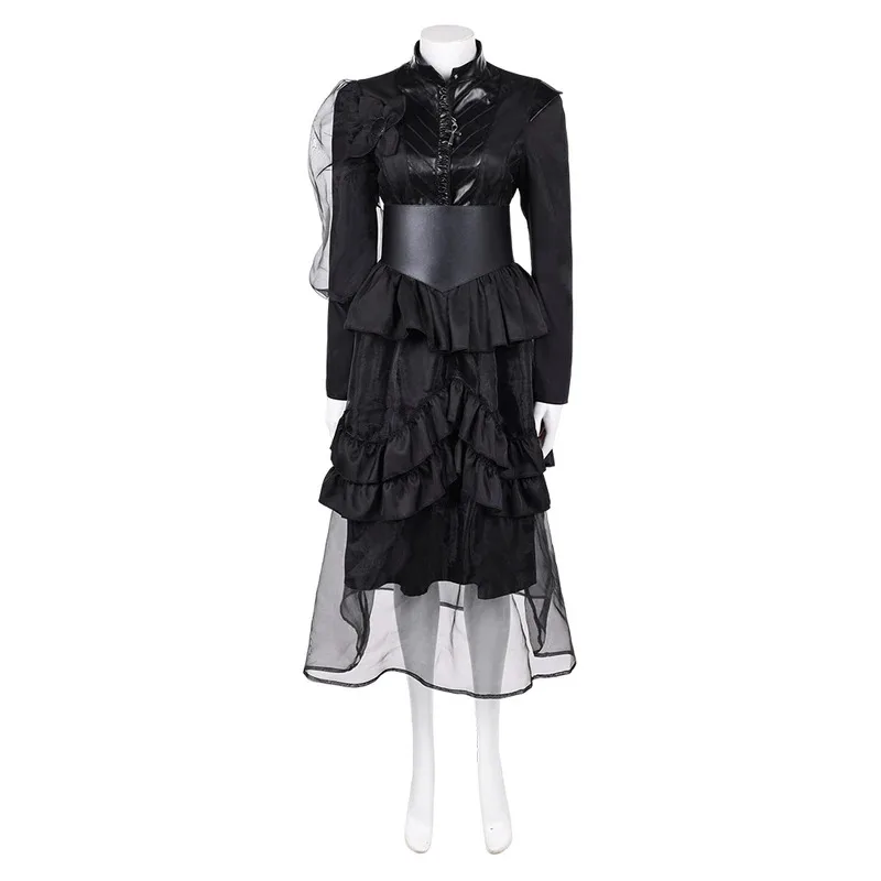 

asdh8@Lucienne Cosplay Women Fantasy Black Dress Necklace Costume Roleplay Movie San Cos Man Disguise Halloween Carnival Party