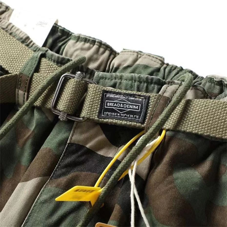 Men Camouflage Joggers Pants Cotton Casual Cargo Pant Men Streetwear Wide Leg Function Paratrooper Pants Cityboy Baggy Trouser