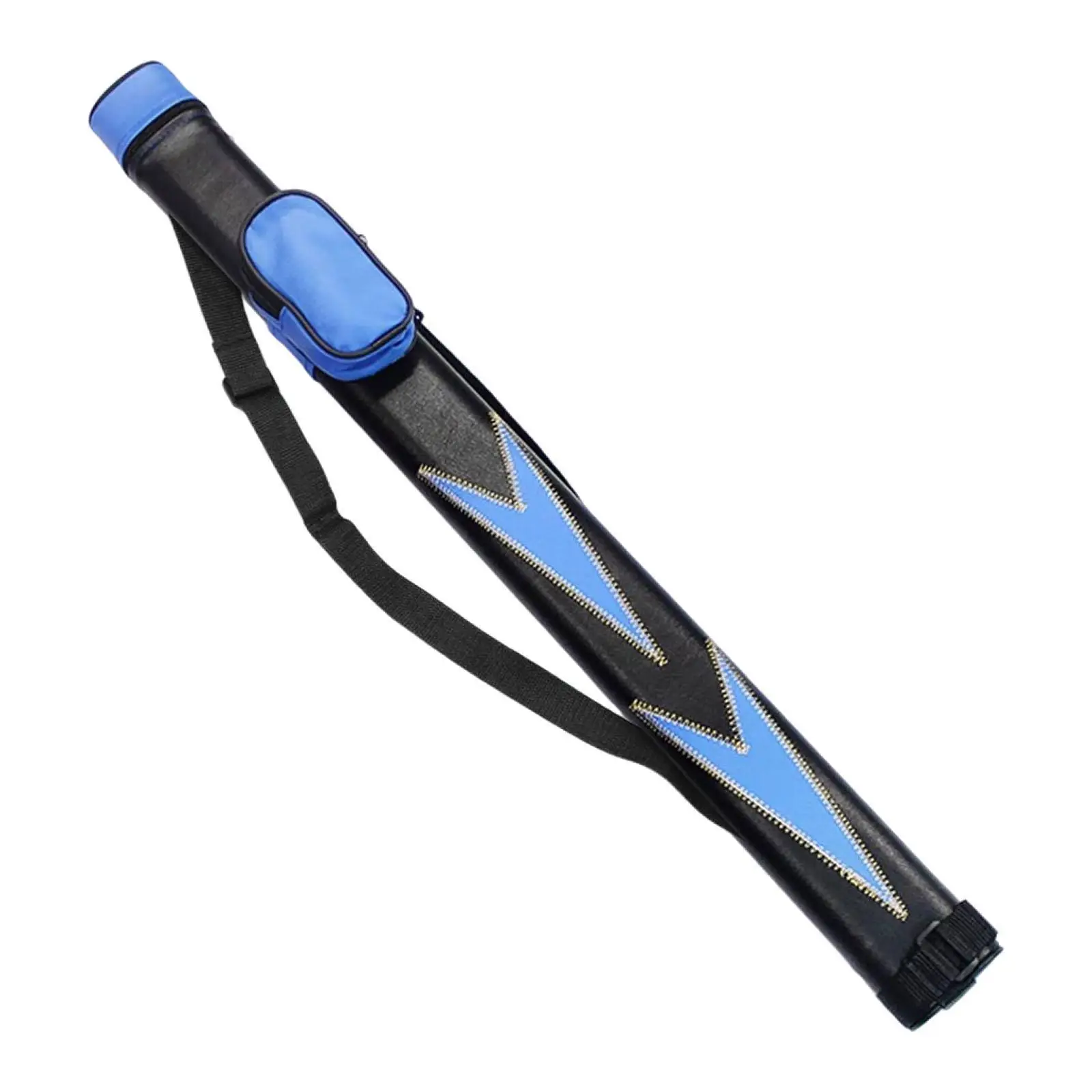 Billiards Cue Case with Zippered Pocket PU Leather Carry Bag for Pool Cue Stick and Billiard Accessories