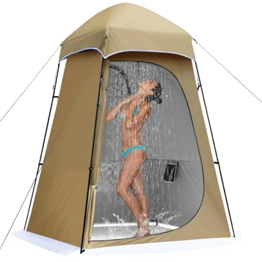 

Camping Shower Tent 7.9 FT Extra Tall Oversize Privacy Tent Portable Outdoor Bathroom Toilet Tent with Floor Easy Set Up Privac