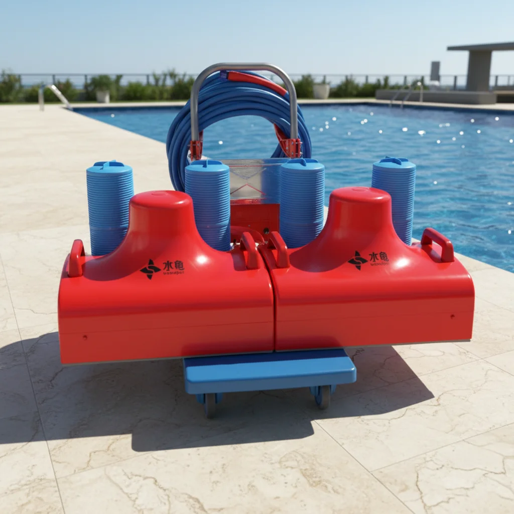 Aspiradora de piscinas tipo oruga de doble modo con filtración de drenaje directo, limpiador automático de piscinas por succión.