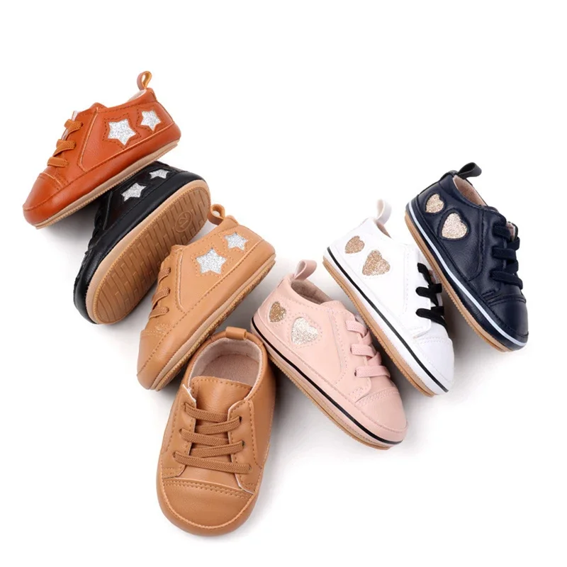 

Baby Girls Boys Casual Shoes Spring Autumn Fashion Love Design Soft Sole Anti Slip Newborn Toddler Walking Shoes
