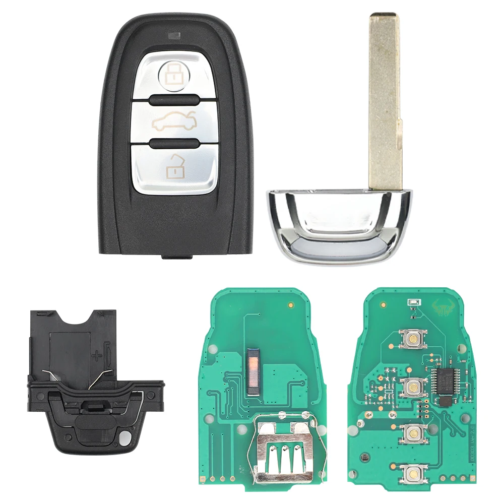Liberty Smart Remote Key Fob Semi Keyless 3/4BTN 315MHz/433MHZ/868MHZ 8T0 959 754C For Audi Q5 A4L A5 A6 A7 A8 RS4 RS5 S4 S5 - Image 3