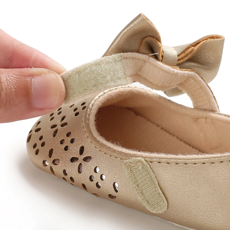 حذاء طفل فتاة لطيف القوس حذاء طفل ماري جين حذاء مسطح الأميرة أحذية المضادة للانزلاق القماش أسفل 0-18 متر الوليد