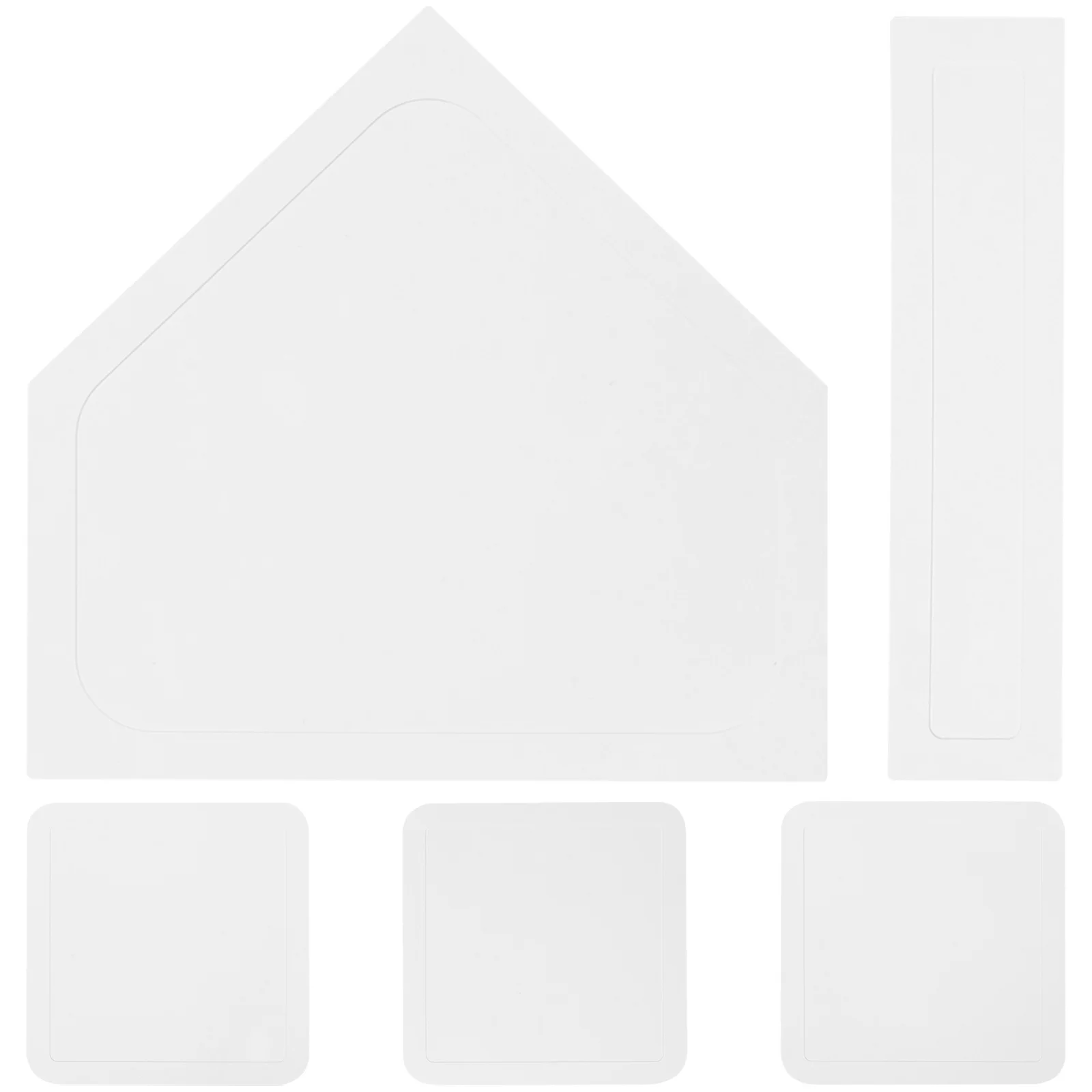 

5pcs Rubber Base Set Non Slip Baseball Plate For Training Youth Softball Field Thrown Down Bases Playground School Sports Team