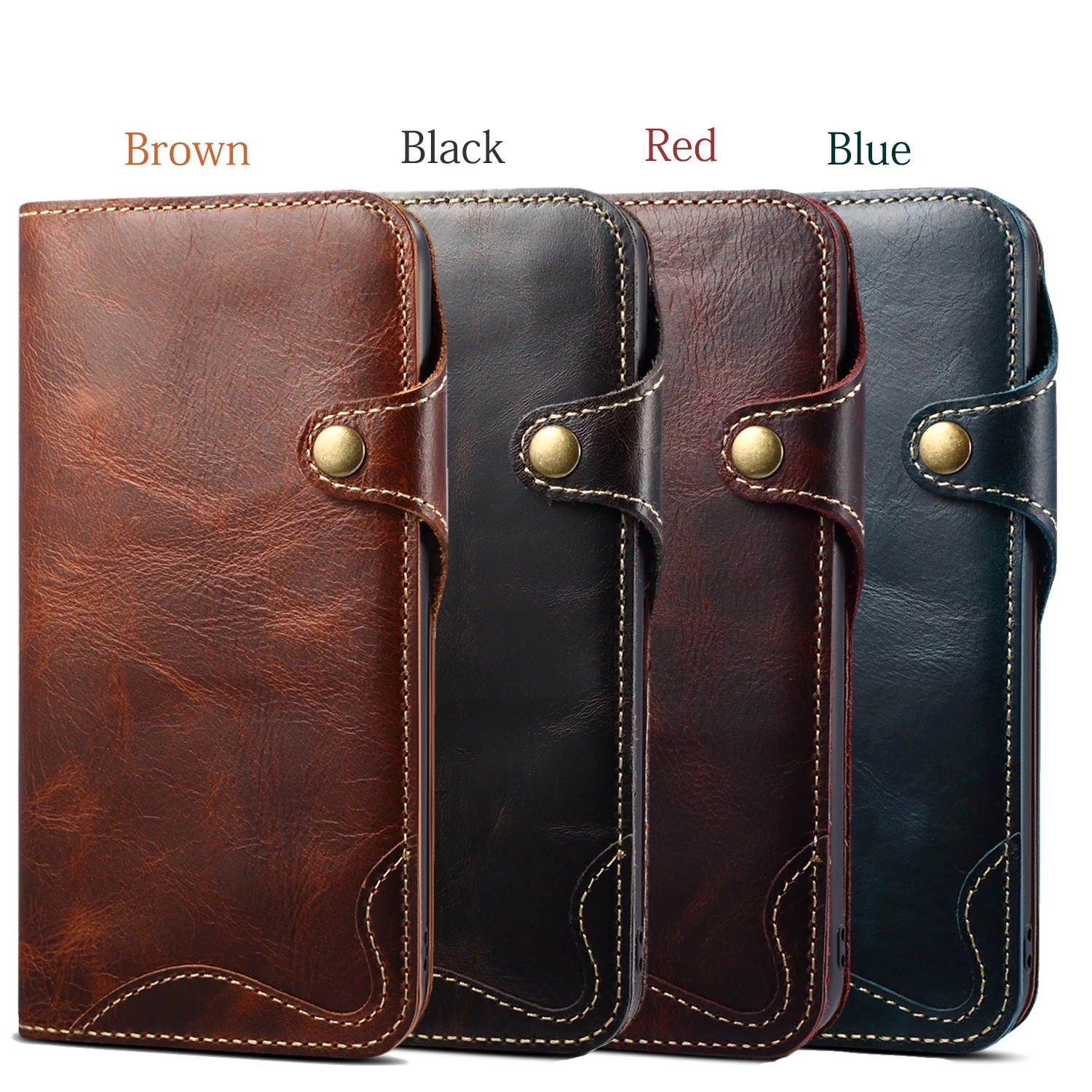 

Luxury Genuine Real Leather 360 Protect Hoesje Case For New Iphone 13 12 11 Pro Xs Max Mini X Xr Se 8 7 Flip Cover Wallet Coque