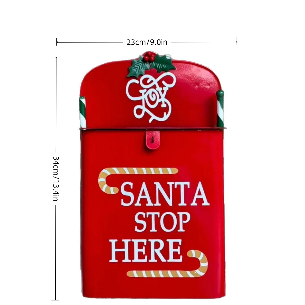 Hanging Christmas Mailbox Ornament, Wall Mounted Decorative Mail Box for Holiday Scene Layout