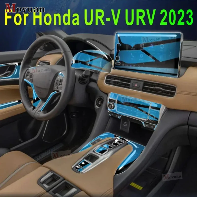 

For Honda UR-V URV 2023 Car Gearbox Panel Navigation Screen Automotive Interior TPU Protective Film Anti-Scratch Sticker